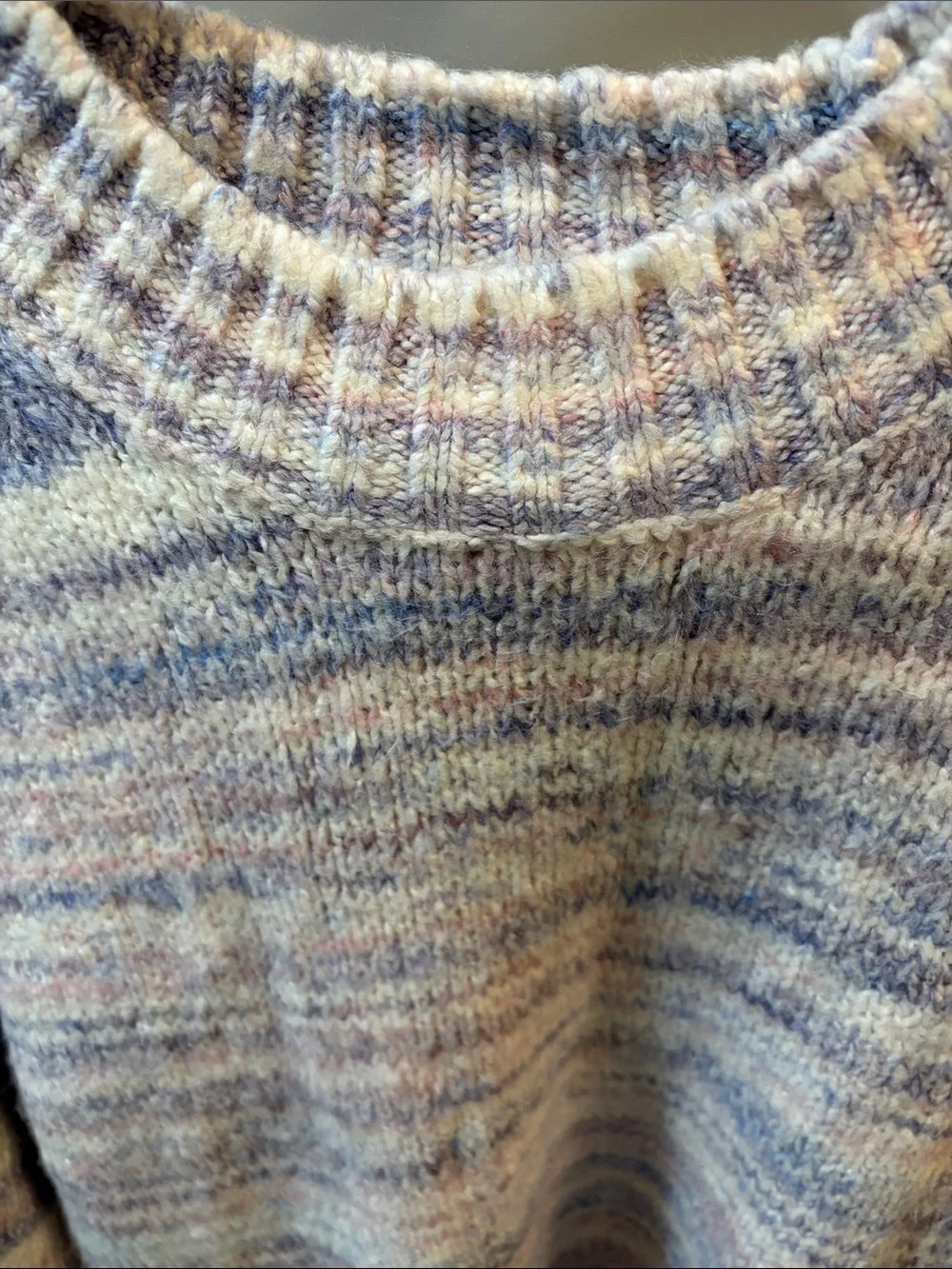 J. Crew Pastel Multi-Stripe Crewneck Sweater